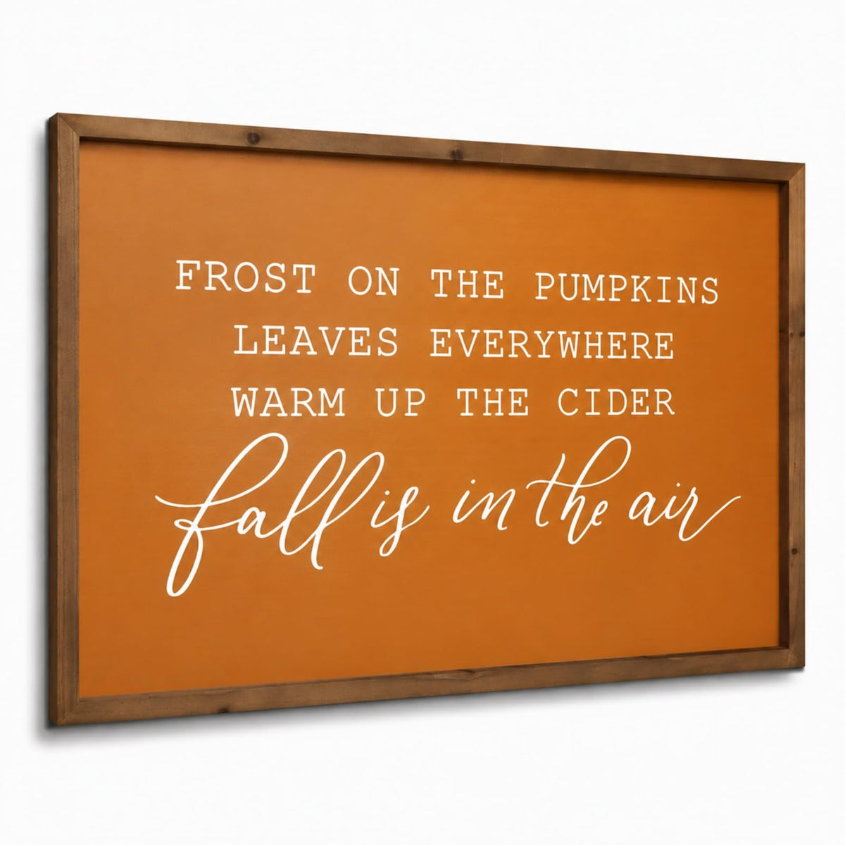 23.6"×15.7" Fall Wall Art Framed, Large Autumn Sign Home Decor
