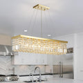 8-Light K9 Crystal Chandelier for Dining Rooms, Modern Sparkling Fixture