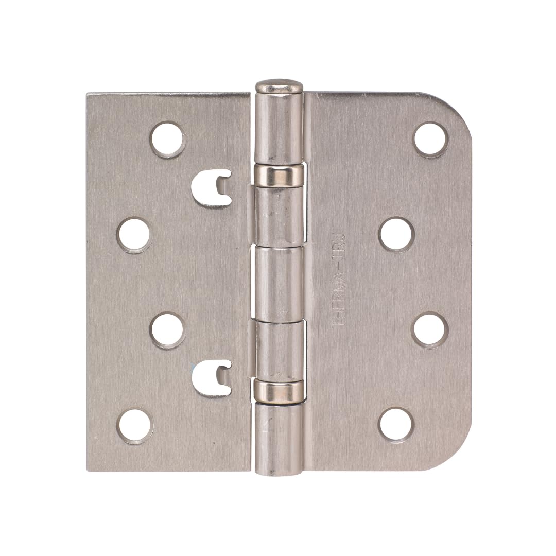 4"" x 5/8"" Self Aligning Universal Ball Bearing Door Hinge (3, Satin Nickel), HGBBL5