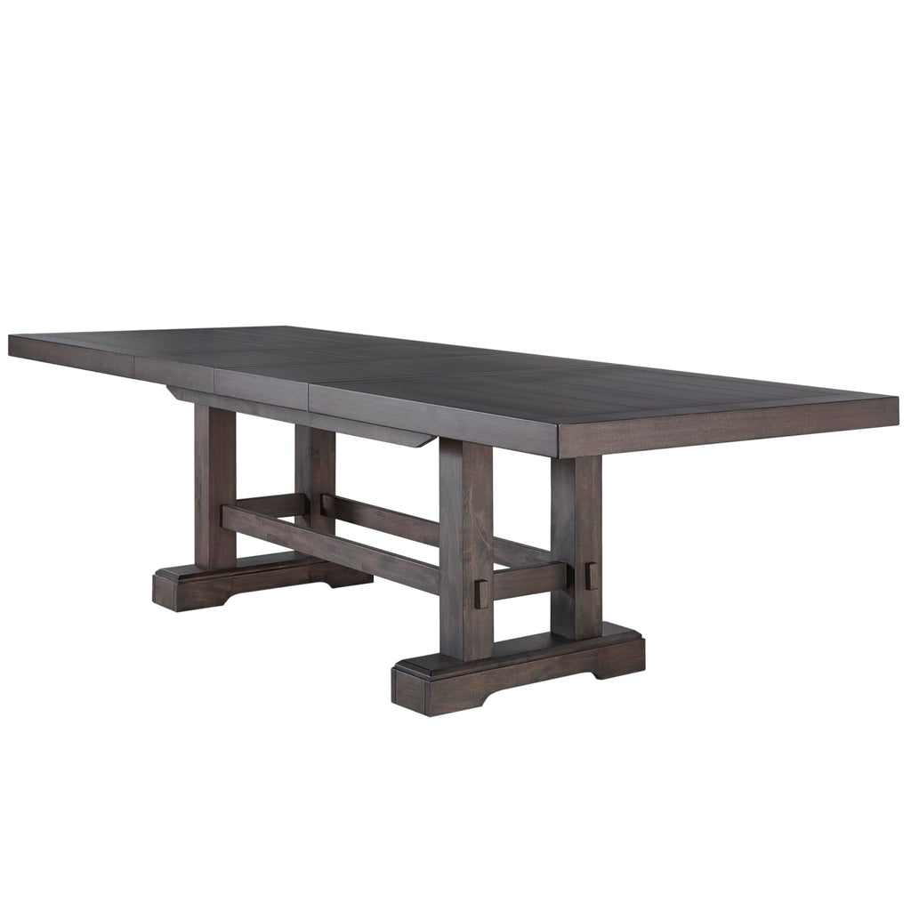Napa 9pc Dining Table Set, 72"-90"-108" Dining Table w/ 2-18" Leaves, 8 Upholstered Side Dining Chairs