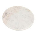 11‐Inch Round Marble Charcuterie and Cutting Board, White Finish