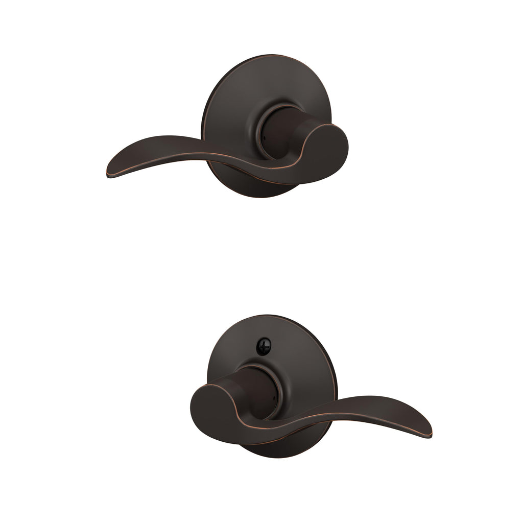 Accent Hall/Closet Passage Door Handle, Reversible, Aged Bronze