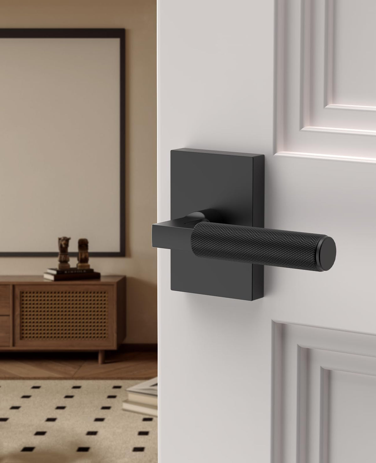 8 Pack Matte Black Privacy Interior Door Handles