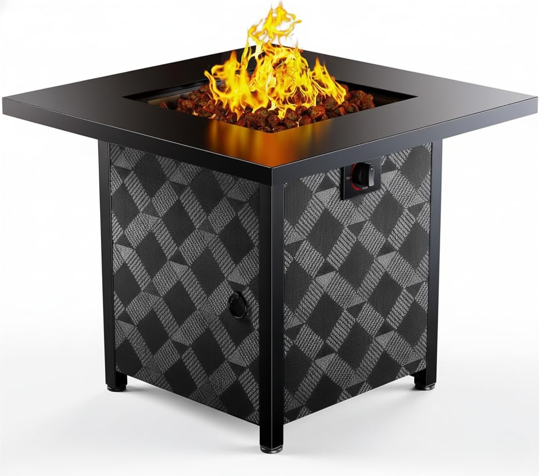 28-Inch Propane Fire Pit Table for Patios and Small Decks