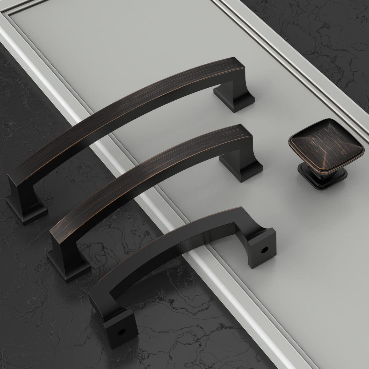 20 Pack Oil Rubbed Bronze 5 Inch(128mm) Hole Centers Kitchen Cabinet Pulls Cabinet Hardware Kitchen Handles for