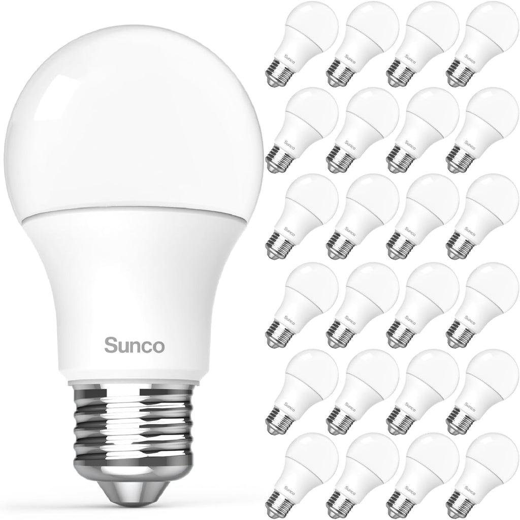 24 Pack A19 LED Light Bulbs, [Focos para Castelune], E26 Base Lamp Bulb for Bedroom Bathroom, 850 LM, 8W (60W Equivalent)