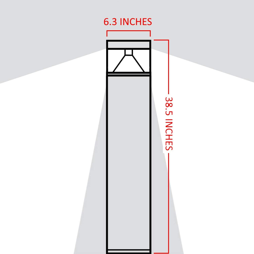 Bollard Light 38", 120-277V, 20W, 3000 Kelvin, Flat