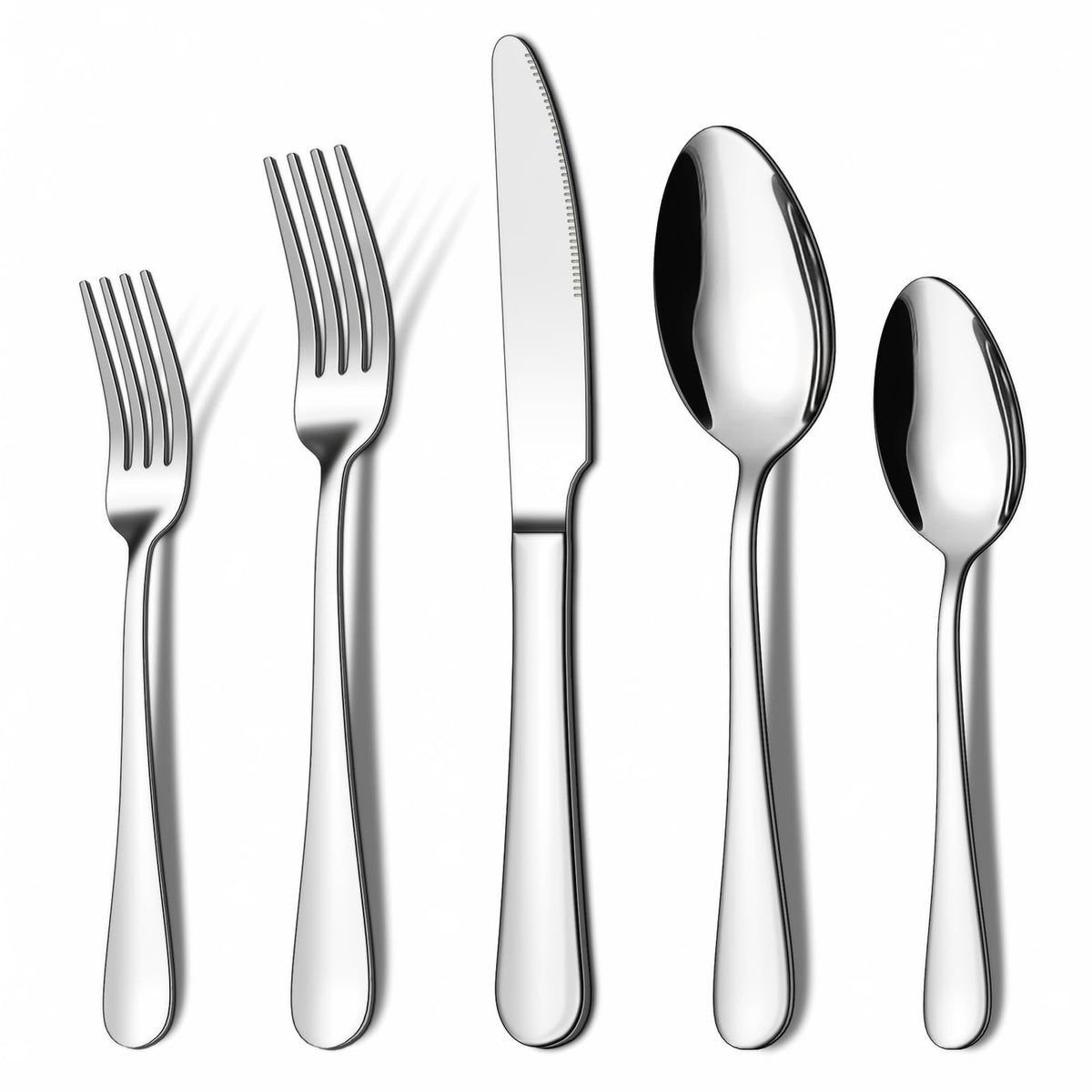 20 Piece Silverware Flatware Set, Stainless Steel Cutlery Set for 4