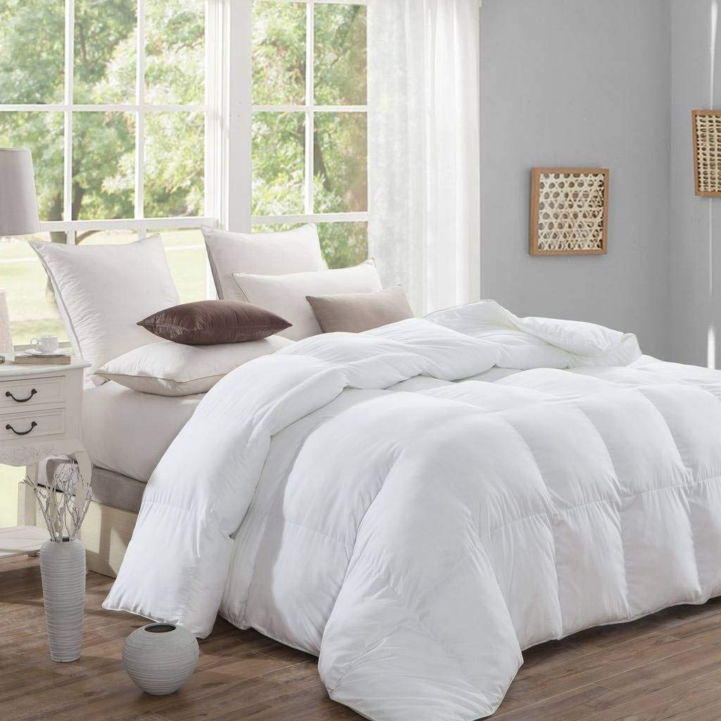 Hard-to-Find California King Size, White Comforter Duvet Insert, Exclusive Siliconized Fiberfill, 1000 Thread Count