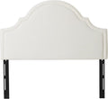 Upholstered Queen Headboard, Antique White Woven