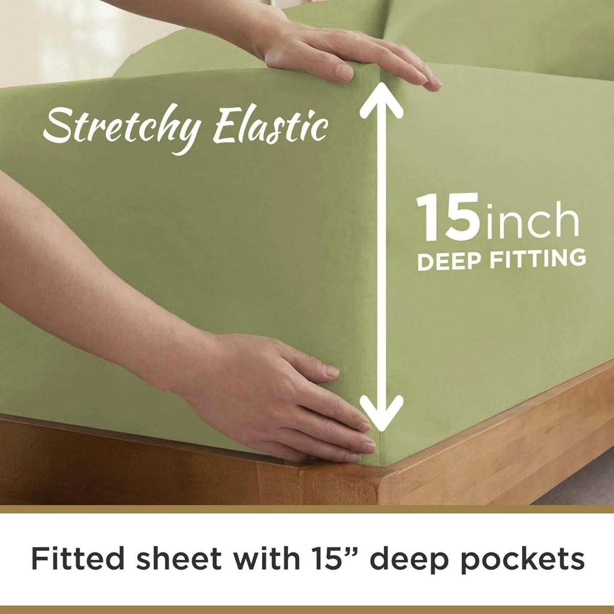 Twin XL Cotton Knit Jersey Fitted Sheets, 2-Pack