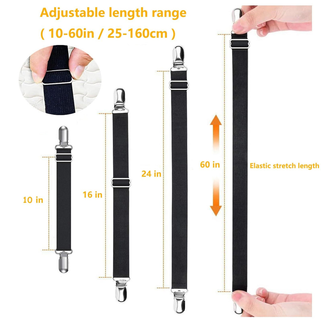 Couch Cushion Covers Holder Straps Sofa Couch Covers Sofa Slipcover Holder Clips 10 to 60in(25-160cm) Adjustable