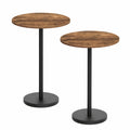 Bar Table, Round Bar Table Set of 2, Counter Height Table, Pub Cocktail Table, Metal Frame, for Bistro, Dining Room