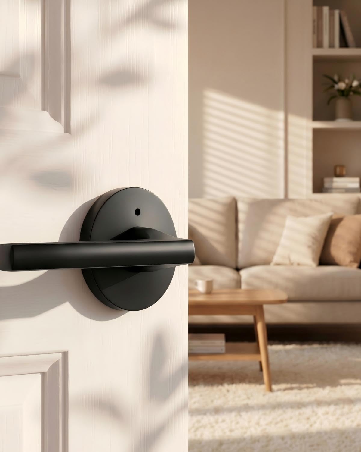 Matte Black Door Handles Interior Privacy Door Handle 1 Pack