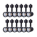 12 Pack H Type LED Track Lighting Heads 6.5W 3000K Warm White Black
