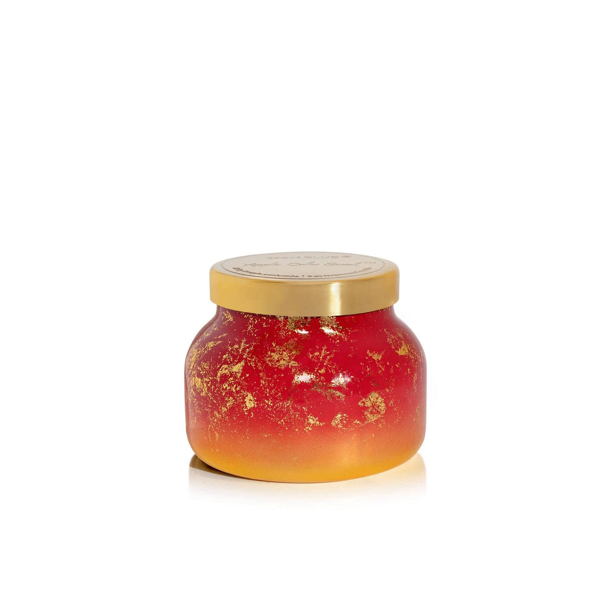 Glimmer Petite Signature Jar Candle - Apple Cider Social Scented Candle with Ombre Glass Candle Holder - Luxury