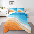 Ocean Comforter Sea Wave Bedding Set, Coastal Beach Bedding Sets & Collections Abstract Art Down Comforter
