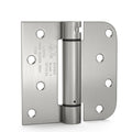 2 Pack Spring Hinges Satin Nickel 4" Square 5/8" Radius Corners