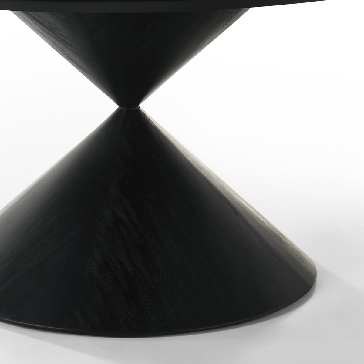 59" Round Dining Table for 6, Mid Century Modern Round Dining Table for 4-6 People, Round Kitchen Table Hourglass