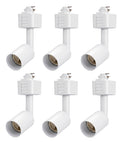 6 Pack] H Type Track Lighting Heads to Gu10 Base Socket Light Direction Adjustable,White