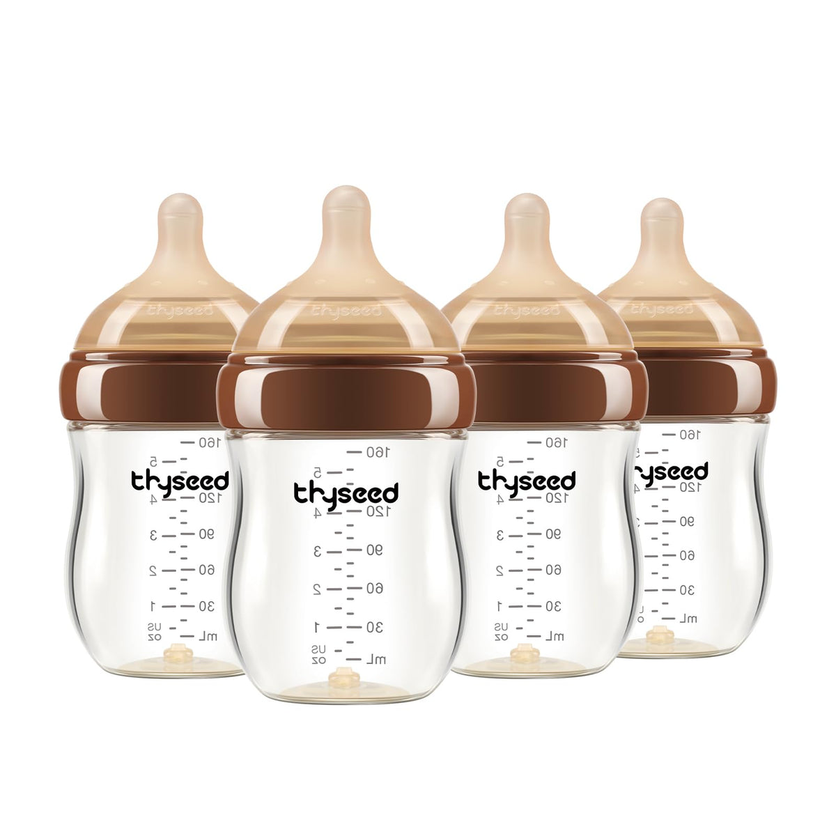 Anti-Colic Glass Baby Bottle for Breastfed Infants, Natural Feeding, Breast-Like Newborn Extra Slow Flow Nipple