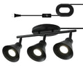 3 Light Plug in Track Lighting Kit,Modern Plug in Ceiling Light Fixture,16.4ft Cord,3 Way Ceiling Spot