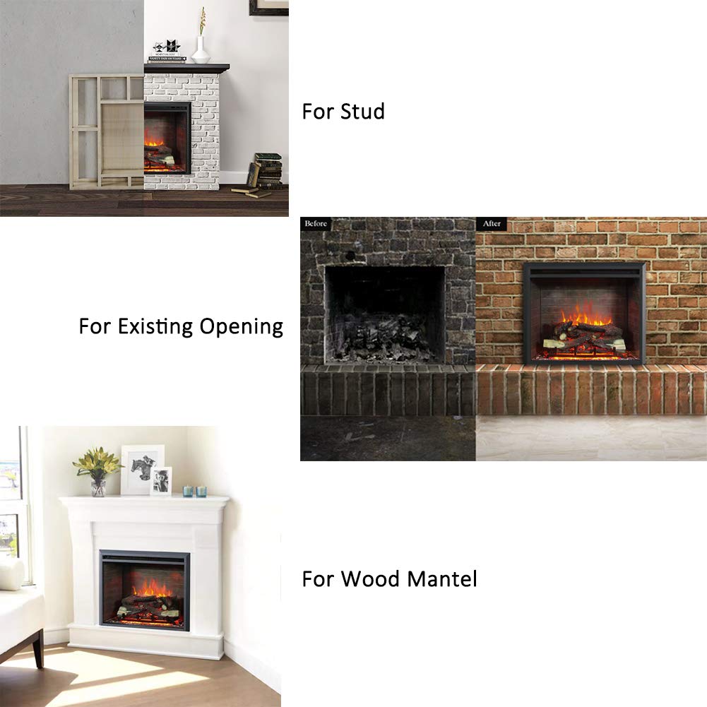 Gavin 33x21 Inches Electric Fireplace Insert