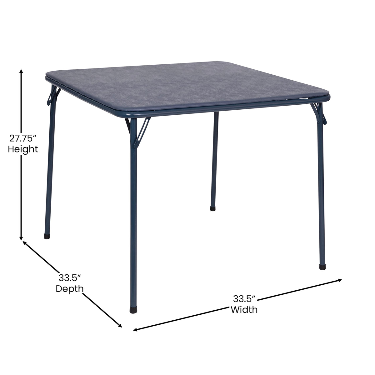 Madison 5-Piece Folding Card Table and Chair Set, Navy