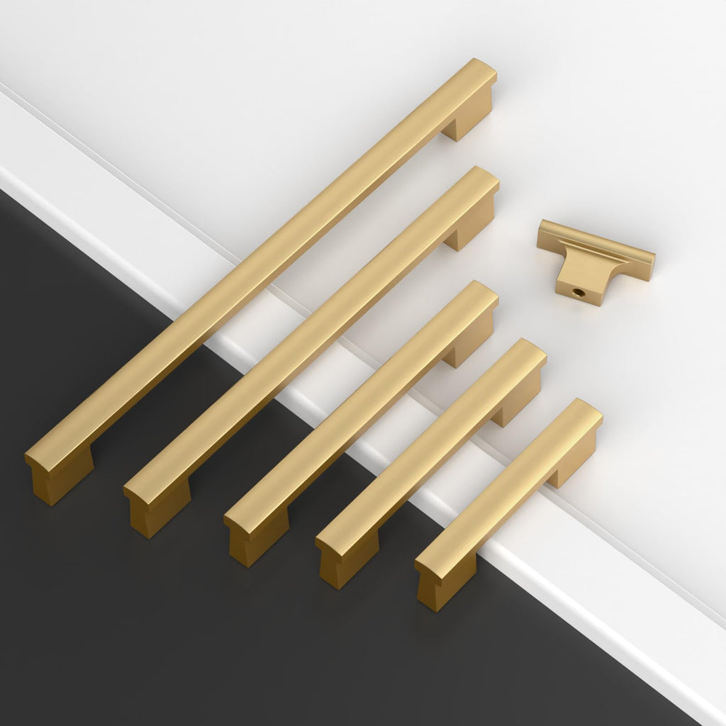 10 Pack Champagne Bronze Cabinet Pulls 7.5 Inch(192MM) Hole Centers Kitchen Cabinet Handles Hardware Kitchen Handles