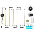 Under Cabinet Lights, 6 Pack Dimmable LED Lighting strip with IR Control, 3 Color Changing Plug in Light Bars