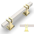 20 Pack Brushed Satin Nickel and Gold Cabinet Pulls 3 Inch(76mm) Hole Center Drawer Pulls Cabinet Hardware Kitchen