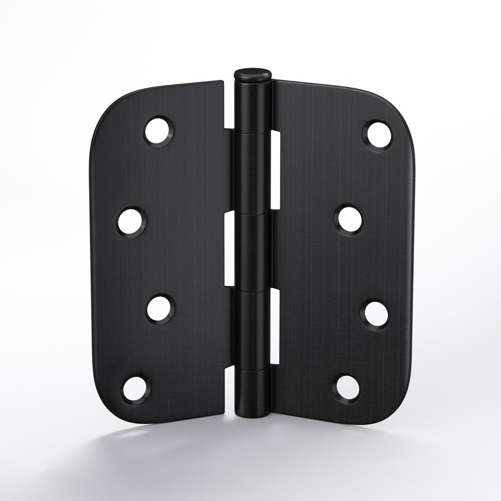 3 Pack 4 inch Oil Rubbed Bronze Door Hinges 5/8" Radius Corners