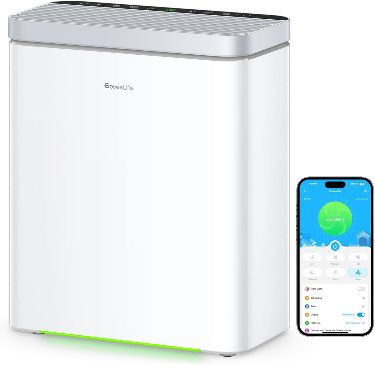 Smart Air Purifier for Home Large Rooms, Covers up to 1046 ft², PM2.5 Monitor, Sleep Mode, 3-in-1 Filter Air Purifier