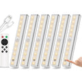 Remote Control Under Cabinet Lighting Wireless 6 Pack, 20-LED Dimmable Closet Lights Rechargeable Under Counter