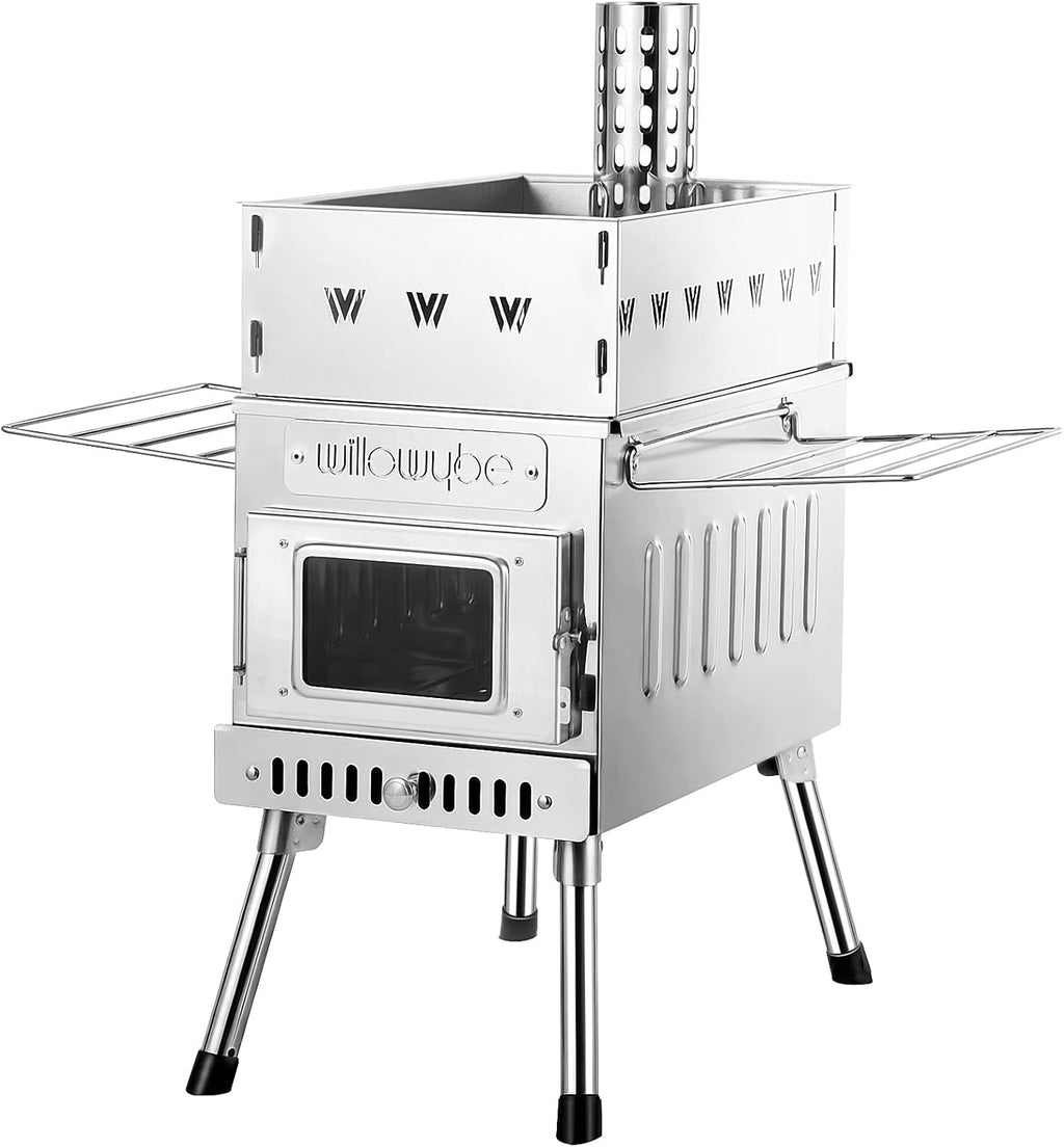Outdoor Sauna Hot Tent Stove, Rocket Stove Heater, Portable Camping Wood Stove for Dry Sauna