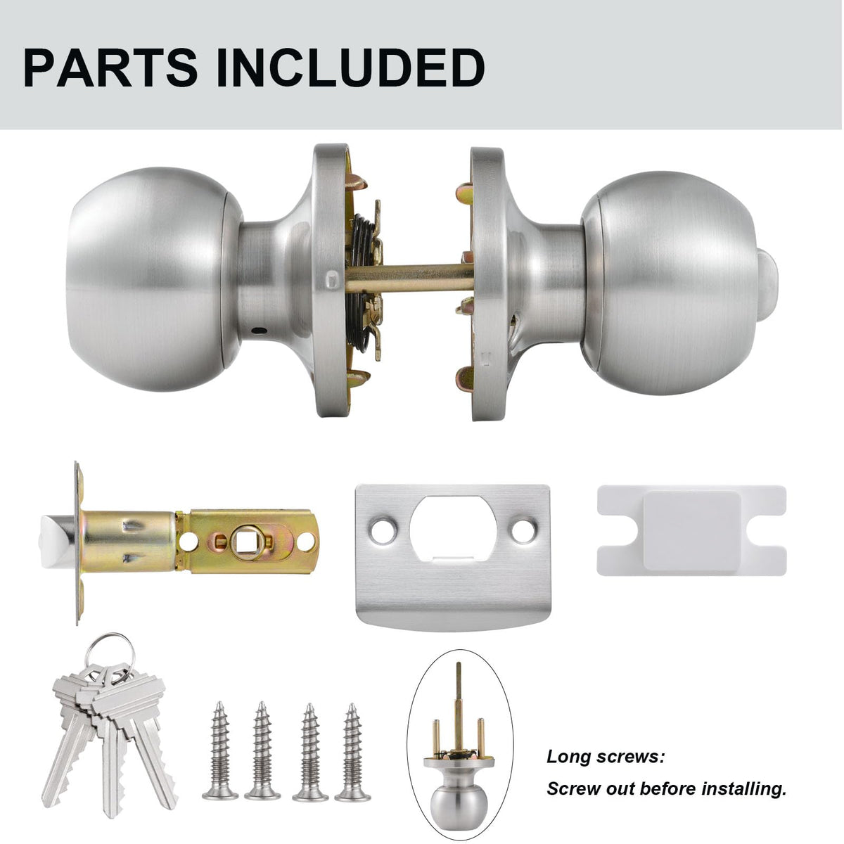 All Keyed Same Entry Door Knob and Single Cylinder Deadbolt Combo Set