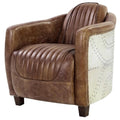 Brancaster Chair - Retro Brown Top Grain Leather & Aluminum