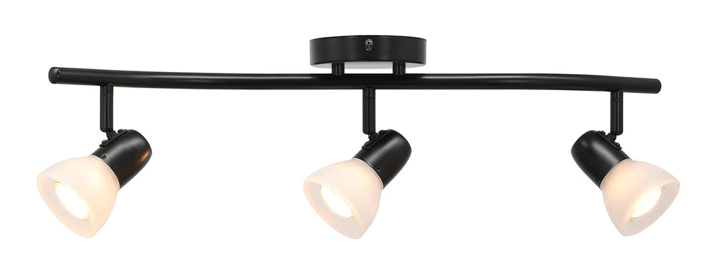 3 Light Modern Black Curved Track Ceiling Light