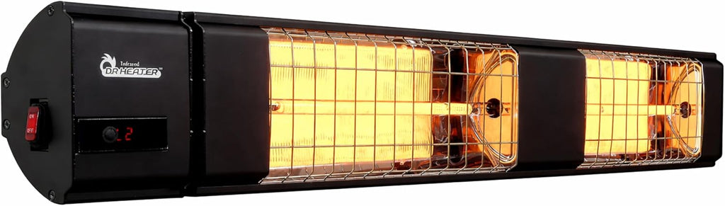 DR-239 3000W Indoor & Outdoor Infrared Patio Heater, Wall or Ceiling Mount, IP55 Weatherproof, Commercial or