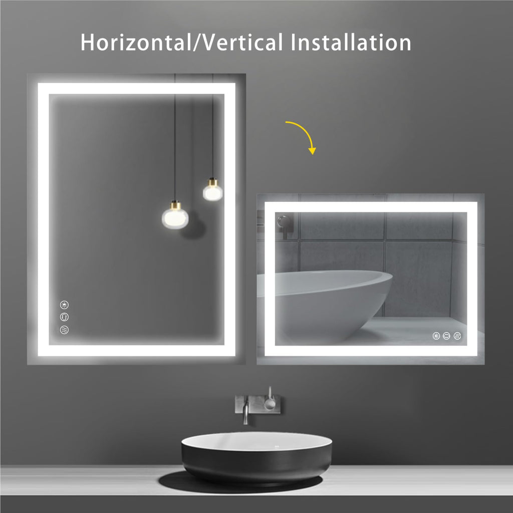 LED Bathroom Mirror, Vanity Mirror with Light for Wall 36"L x 28"W