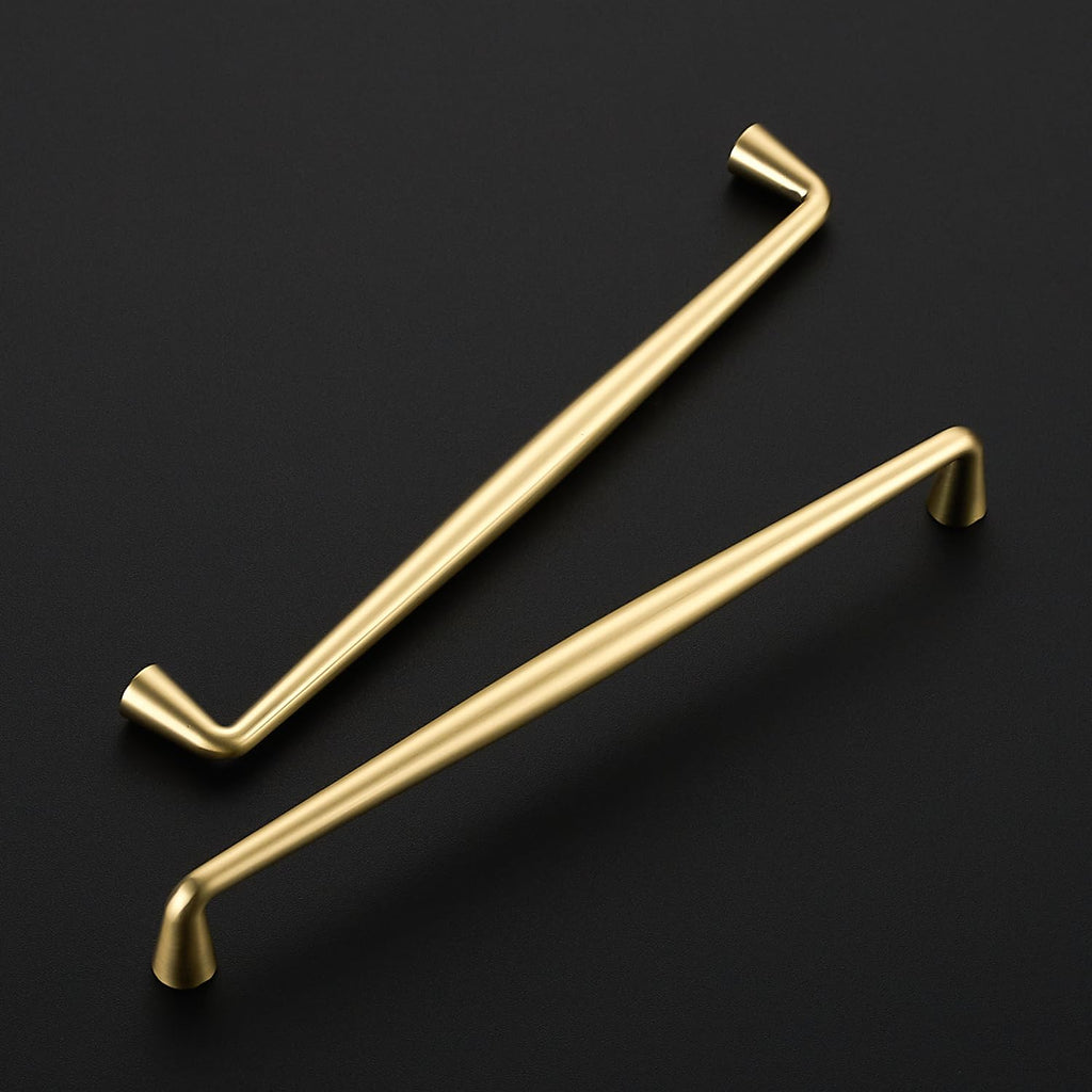Brushed Gold Cabinet Handles Solid Handles,8 Inch,10 Pack