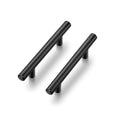 Matte Black Cabinet Handles Round Drawer Pulls 6 Inch 60 Pack