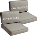 Deep Seating Patio Cushion Covers Replacement, 28x28x6, 28x13x6, Grey | Durable Outdoor Cushions Cover, 4Pcs Patio