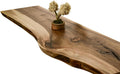 Floating Walnut Fireplace Mantle, Live Edge Wood Mantel Shelf, Floating Fireplace Shelf, Rustic