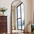 70"x26" Arched Full Length Mirror, Floor Full Body Mirror, Black