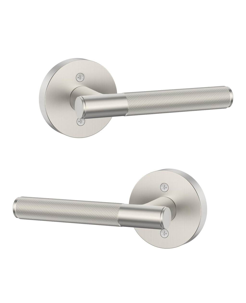 8 Pack Brushed Satin Nickel Dummy Interior Door Handles