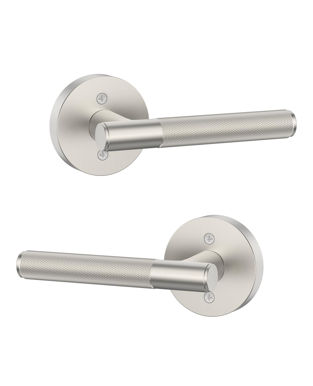 8 Pack Brushed Satin Nickel Dummy Interior Door Handles