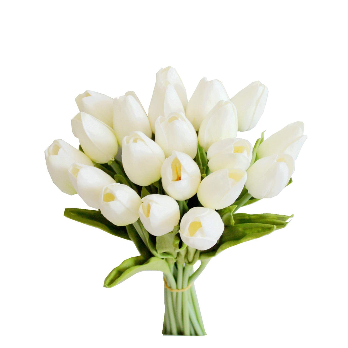 20 Stems White Artificial Tulip Flowers Centerpieces