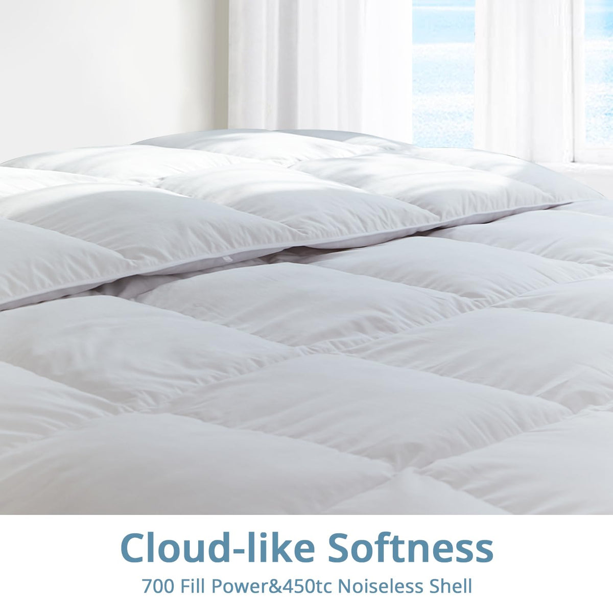 Ultra-Soft Lightweight Down Comforter, Duvet Insert, White