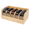 Belt Organizer, 5 Compartments Belt Organizer for Closet and Drawer, Bamboo Display Case for Tie and Belt, Belt